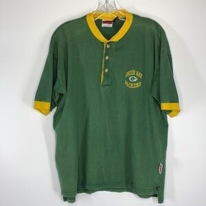 Vintage The Edge NFL Green Bay Packers Polo Shirt 1997 Size Large